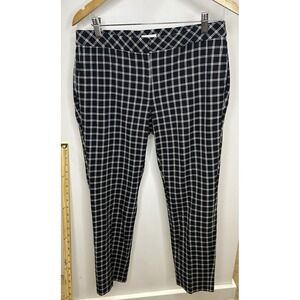 Ladies J Jill Black Window Pane‎ Cropped Pants Size 8